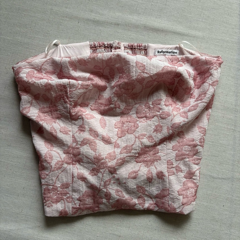 Reformation Blush Pink Floral Top Women’s Size 4